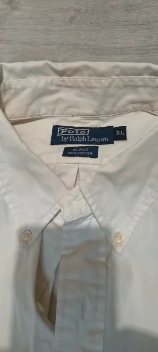 Camicia Polo Ralph Lauren Cotone Bianca XL