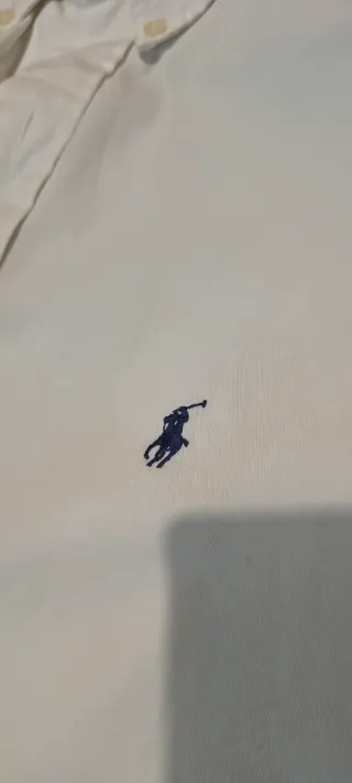 Camicia Polo Ralph Lauren Cotone Bianca XL