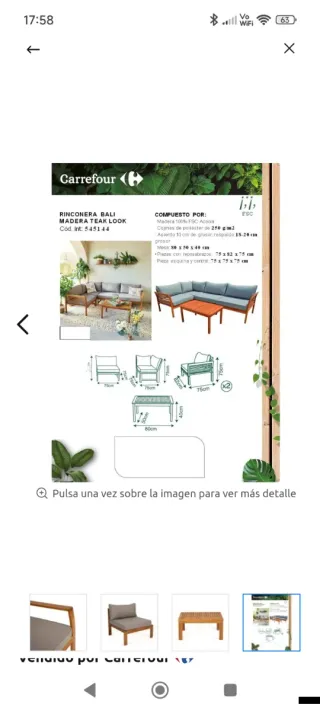 Sofá rinconera de madera para jardín