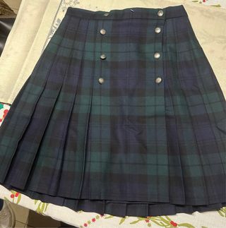 Falda escocesa 100% seda talla 12. equivalente xs