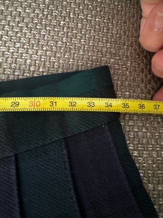 Falda escocesa 100% seda talla 12. equivalente xs