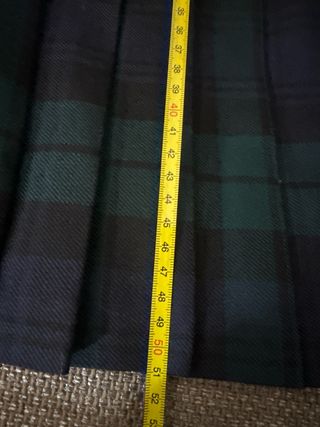 Falda escocesa 100% seda talla 12. equivalente xs