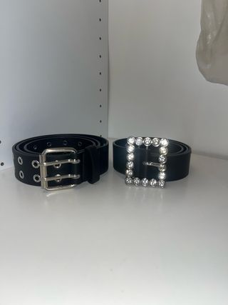 Pack 2 Cinturones Mujer Bershka Talla S/XS