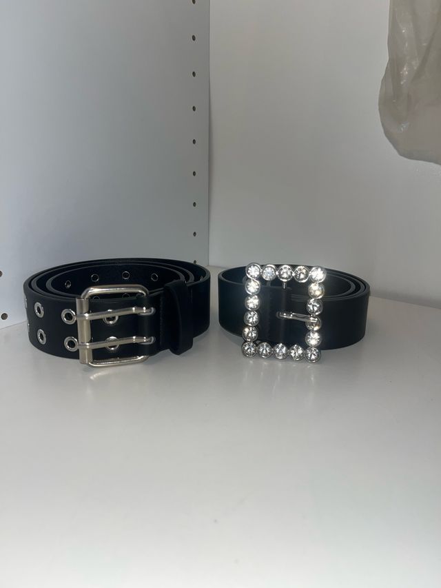 Pack 2 Cinturones Mujer Bershka Talla S/XS