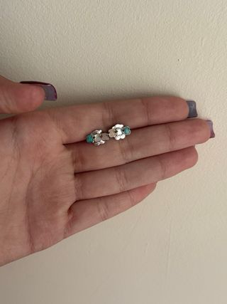 Pendientes Tous niña plata y turquesa