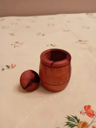 Contenitore spezie legno africano