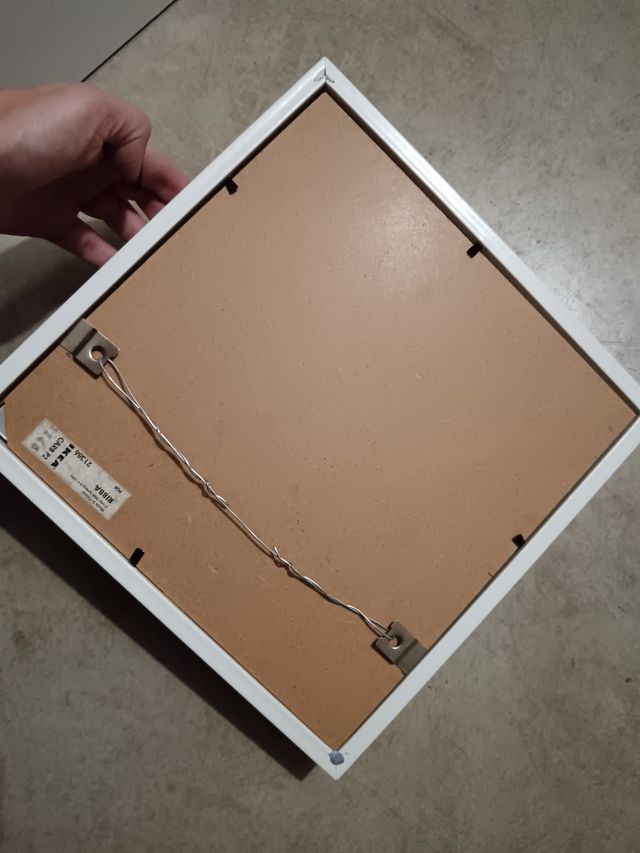 Marco blanco con flores secas