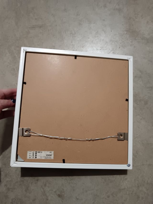 Marco blanco con flores secas