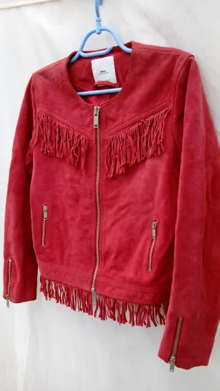 Mango Cazadora de Piel Talla M