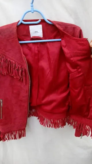 Mango Cazadora de Piel Talla M