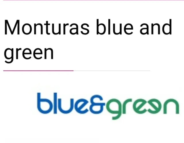 Monturas Gafas Blue & Green Azul