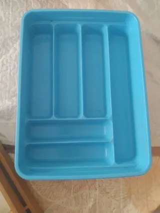 Organizador de cubiertos azul