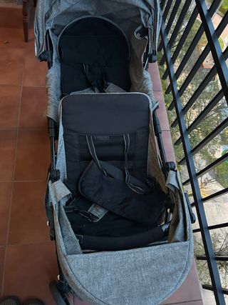 Silla de paseo doble Besrey gris