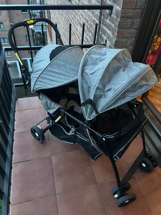 Silla de paseo doble Besrey gris