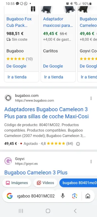 Adaptadores Bugaboo Camaleon
