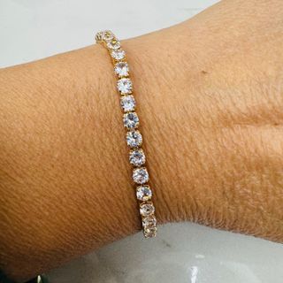 Bracciale Tennis Oro Bianco Zirconi