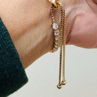 Bracciale Tennis Oro Bianco Zirconi