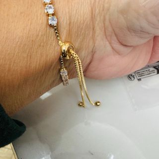 Bracciale Tennis Oro Bianco Zirconi