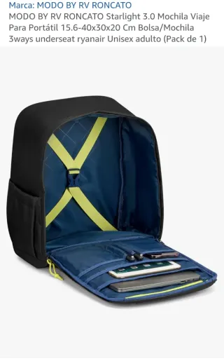 Mochila Viaje Roncato Starlight 3.0 Negra