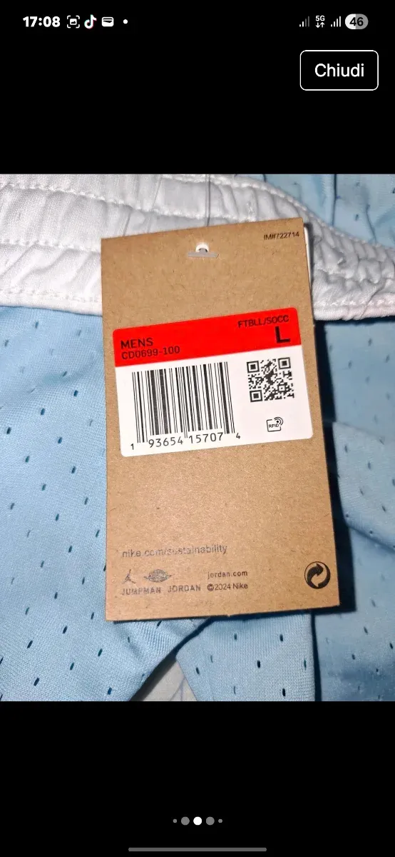 Pantaloncini Jordan Blu e Bianchi