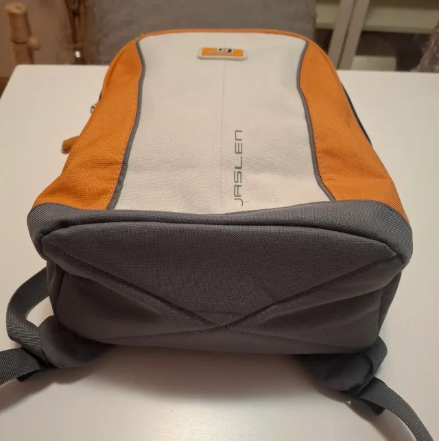 Mochila Jaslen naranja y beige