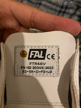 Zapatos Seguridad FAL FTR40V EN ISO 20345:2022