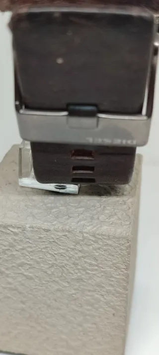 Orologio Diesel Quadrato Pelle Marrone Nero