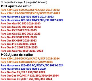Estriberas 3mm rebajadas KTM