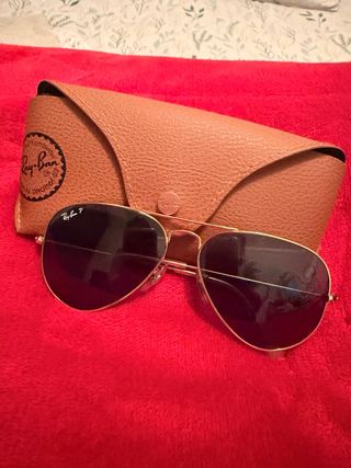 Gafas Ray-Ban Aviator Doradas y Marrones