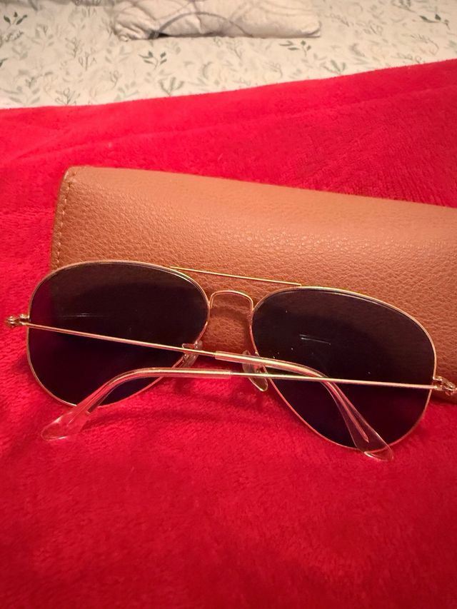 Gafas Ray-Ban Aviator Doradas y Marrones