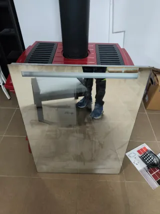 Mueble lavabo y espejo con luz