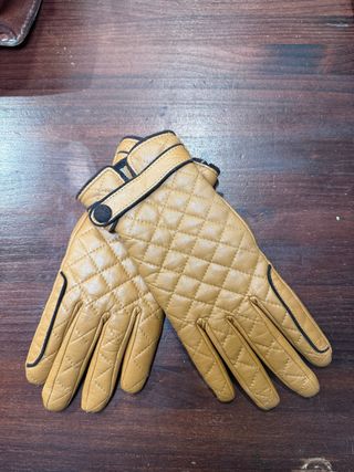 Guantes de cuero acolchados