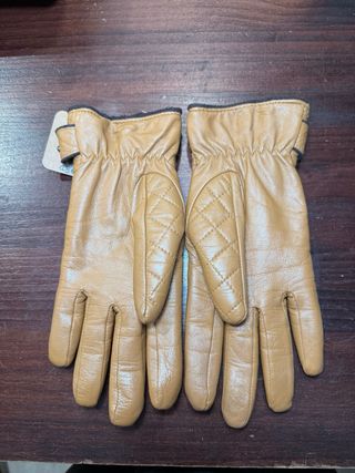 Guantes de cuero acolchados