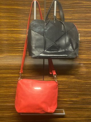 Bolso Desigual Piel Doble Reversible Negro/Rojo