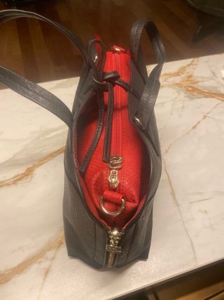 Bolso Desigual Piel Doble Reversible Negro/Rojo