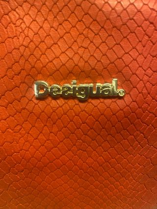 Bolso Desigual Piel Doble Reversible Negro/Rojo