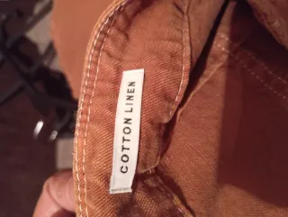 Falda larga vaquera marrón/naranja