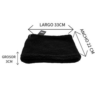 Bufanda Polar Térmica Redonda Unisex Negra