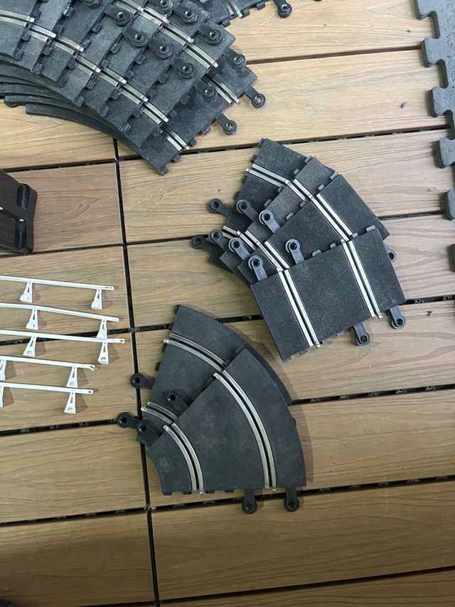 Scalextric: Pistas y Transformador.