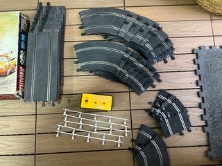 Scalextric: Pistas y Transformador.