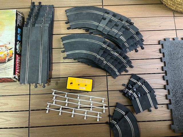 Scalextric: Pistas y Transformador.