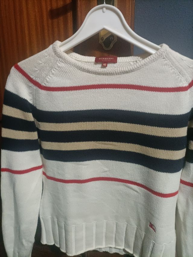 Jersey Burberry Rayas Mujer Talla L