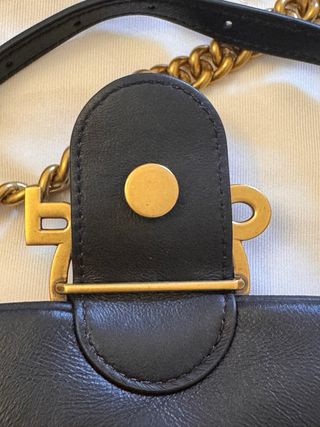 Bolso Pinko Love Puff Negro Cuero