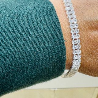 Bracciale Tennis Bigiotteria Argento doppio filo