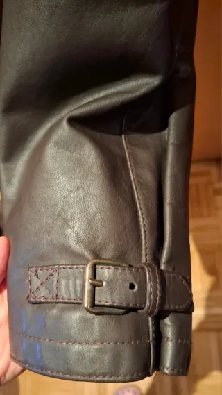 Cazadora Cuero Sisley Marrón Talla XL