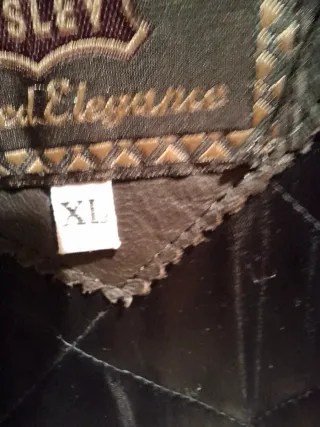 Cazadora Cuero Sisley Marrón Talla XL