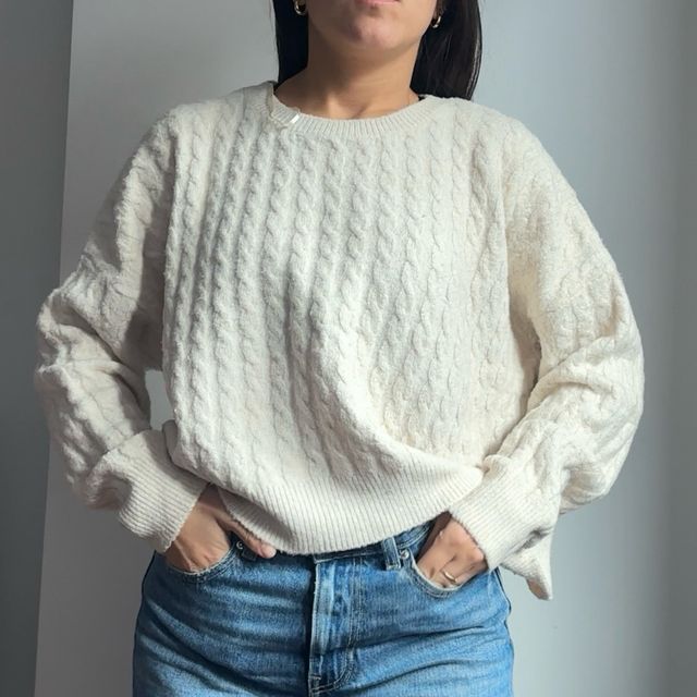 Jersey trenzado blanco