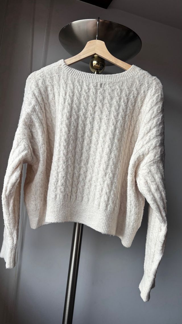 Jersey trenzado blanco