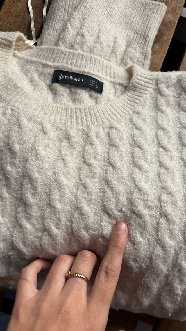 Jersey trenzado blanco