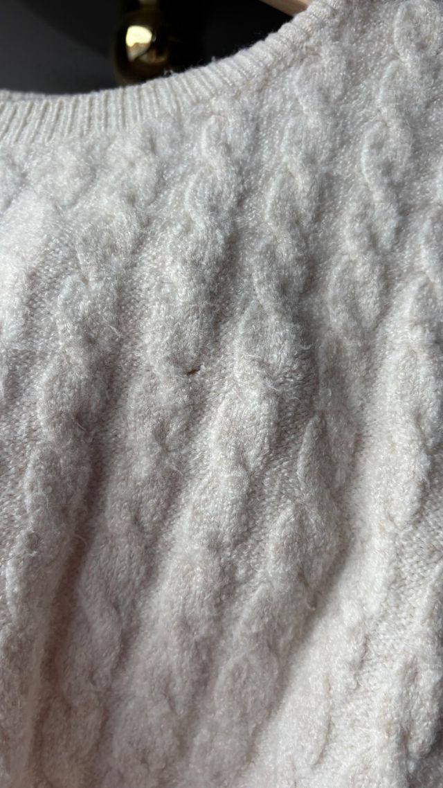 Jersey trenzado blanco